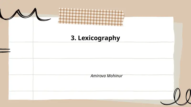 Lexikografiya