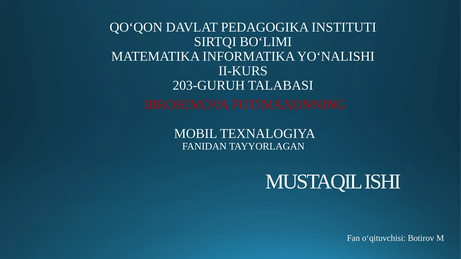 MOBIL TEXNOLOGIYALARNING GRAFIK IMKONIYATLARI MISOLIDA CORELDRAW DASTURLARIDA ISHLASH