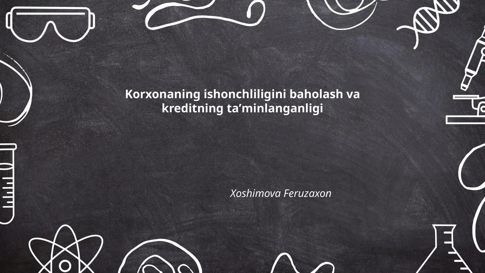 Korxonaning moliyaviy holati