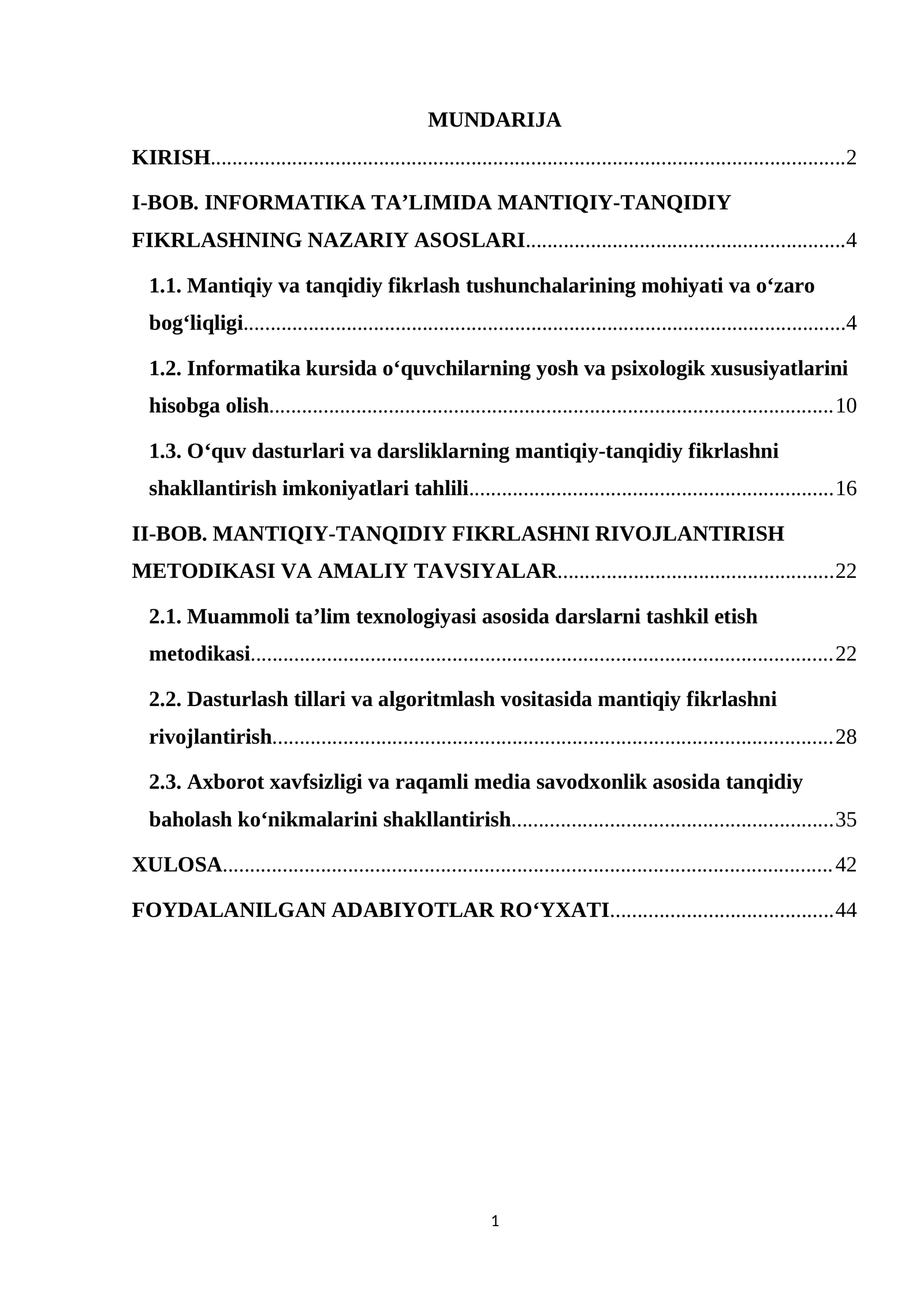 INFORMATIKA TA’LIMIDA MANTIQIY-TANQIDIY FIKRLASHNING NAZARIY ASOSLARI VA AMALIY TAVSIYALAR