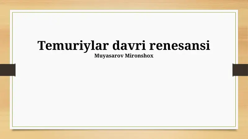 Temuriylar davri renesansi