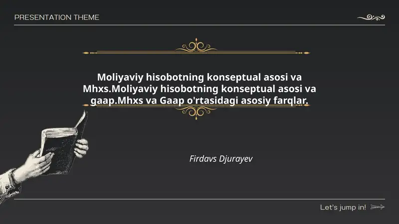 Moliyaviy hisobotning konseptual asosi va Mhxs