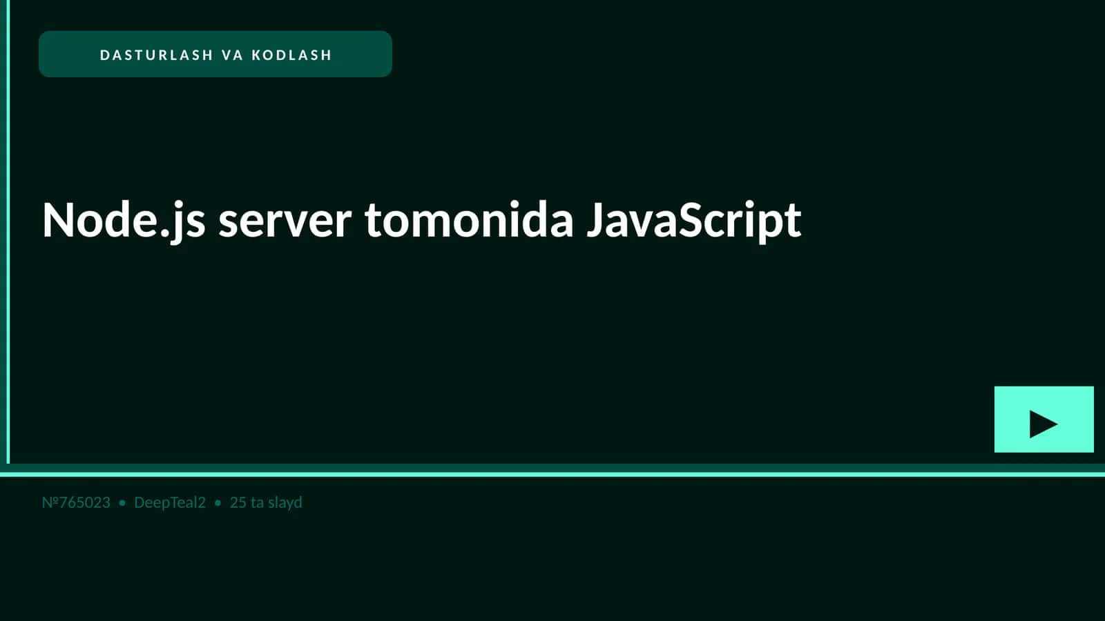 Node.js serverda JavaScript