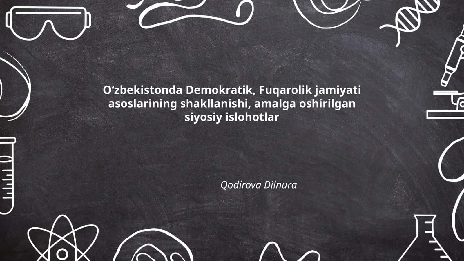 Fuqarolik jamiyati va uning asosiy tushunchalari Oʻzbekistonda