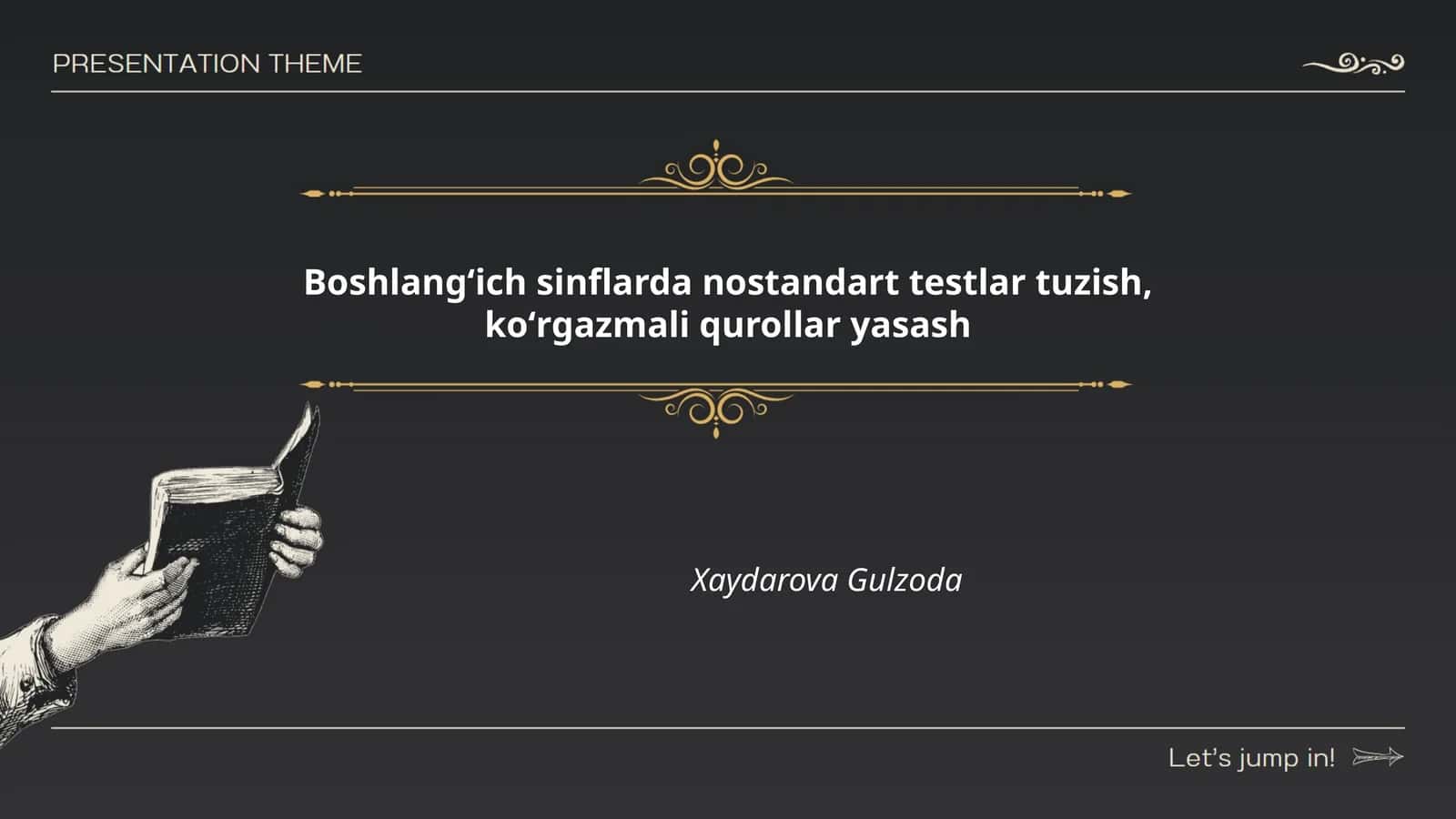 Boshlang'ich sinflarda nostandart testlar tuzish, ko'rgazmali qurollar yasash