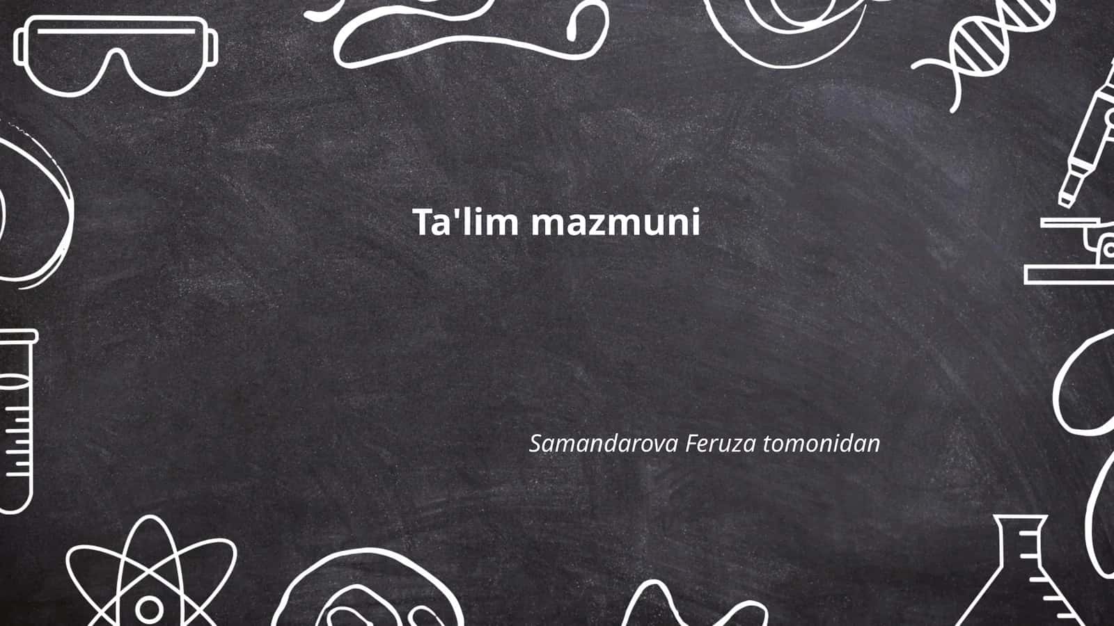 Ta'lim mazmuni