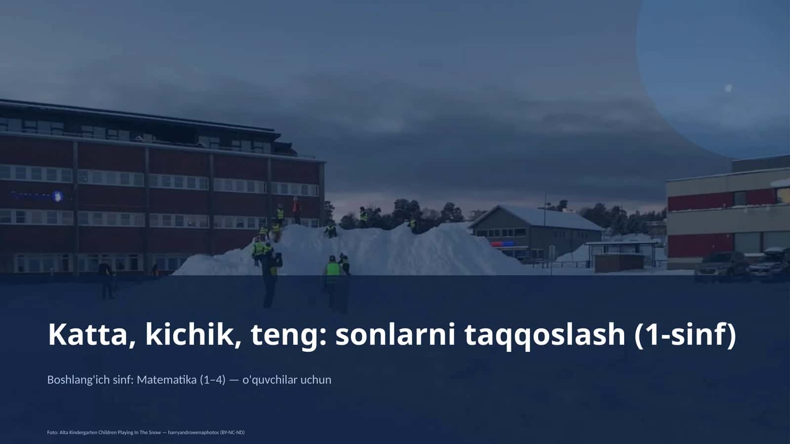 Katta, kichik, teng: sonlarni taqqoslash (1-sinf)