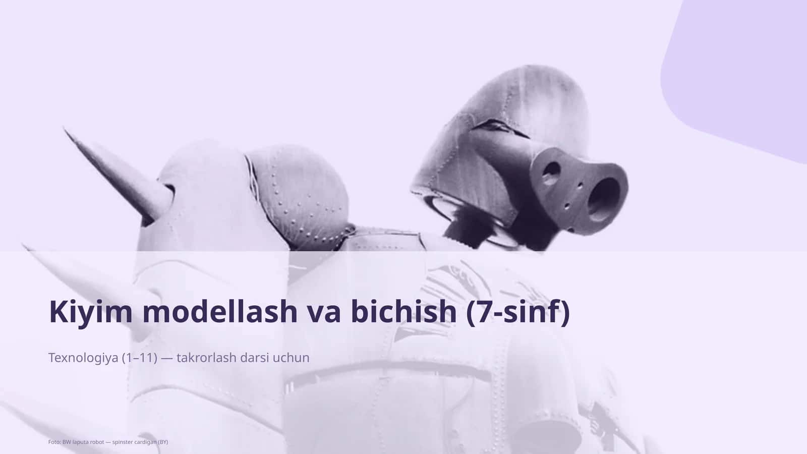 Kiyim modellash va bichish (7-sinf)
