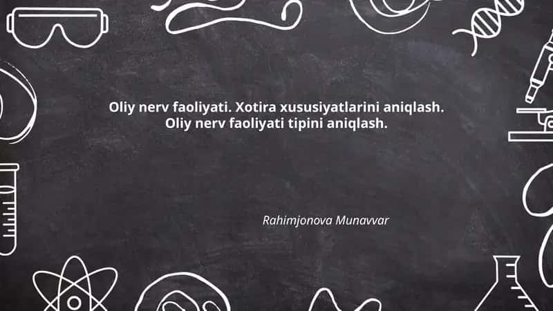 Oliy nerv faoliyati