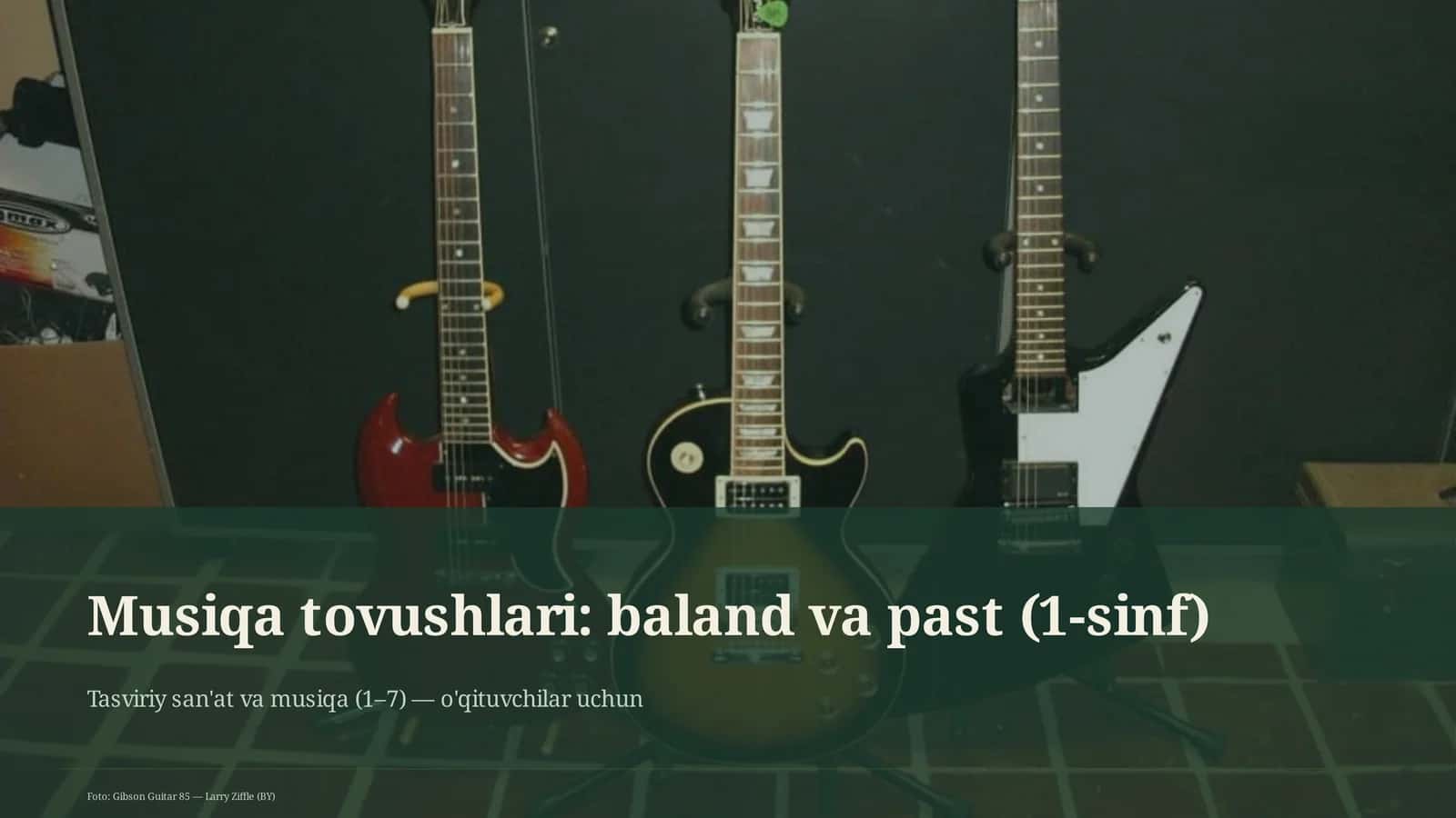 Musiqa tovushlari: baland va past (1-sinf)