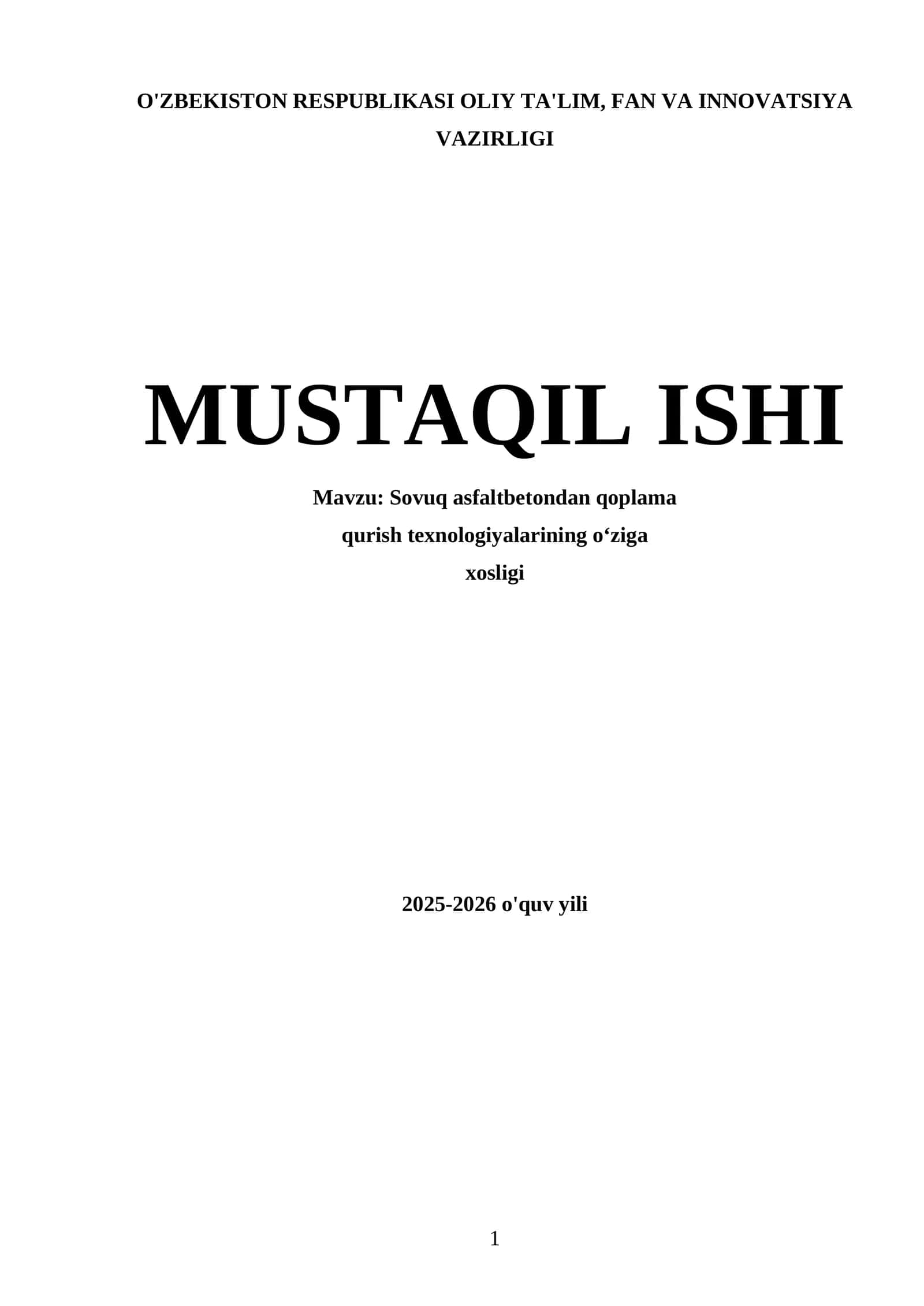 Sovuq asfaltbetondan qoplama qurish texnologiyalari
