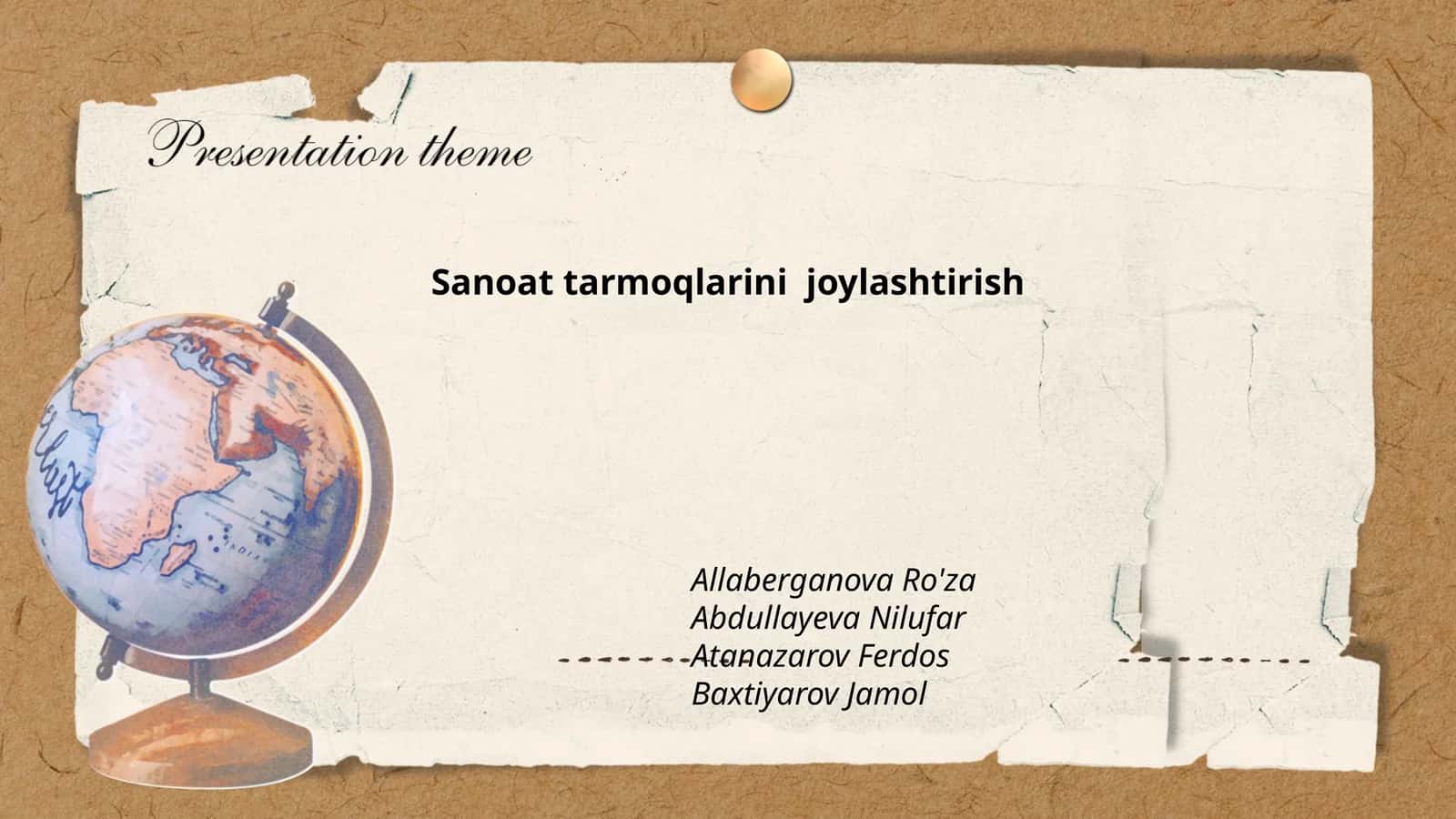 Sanoat tarmoqlarini joylashtirish
