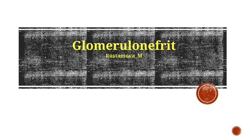 Glomerulonefrit