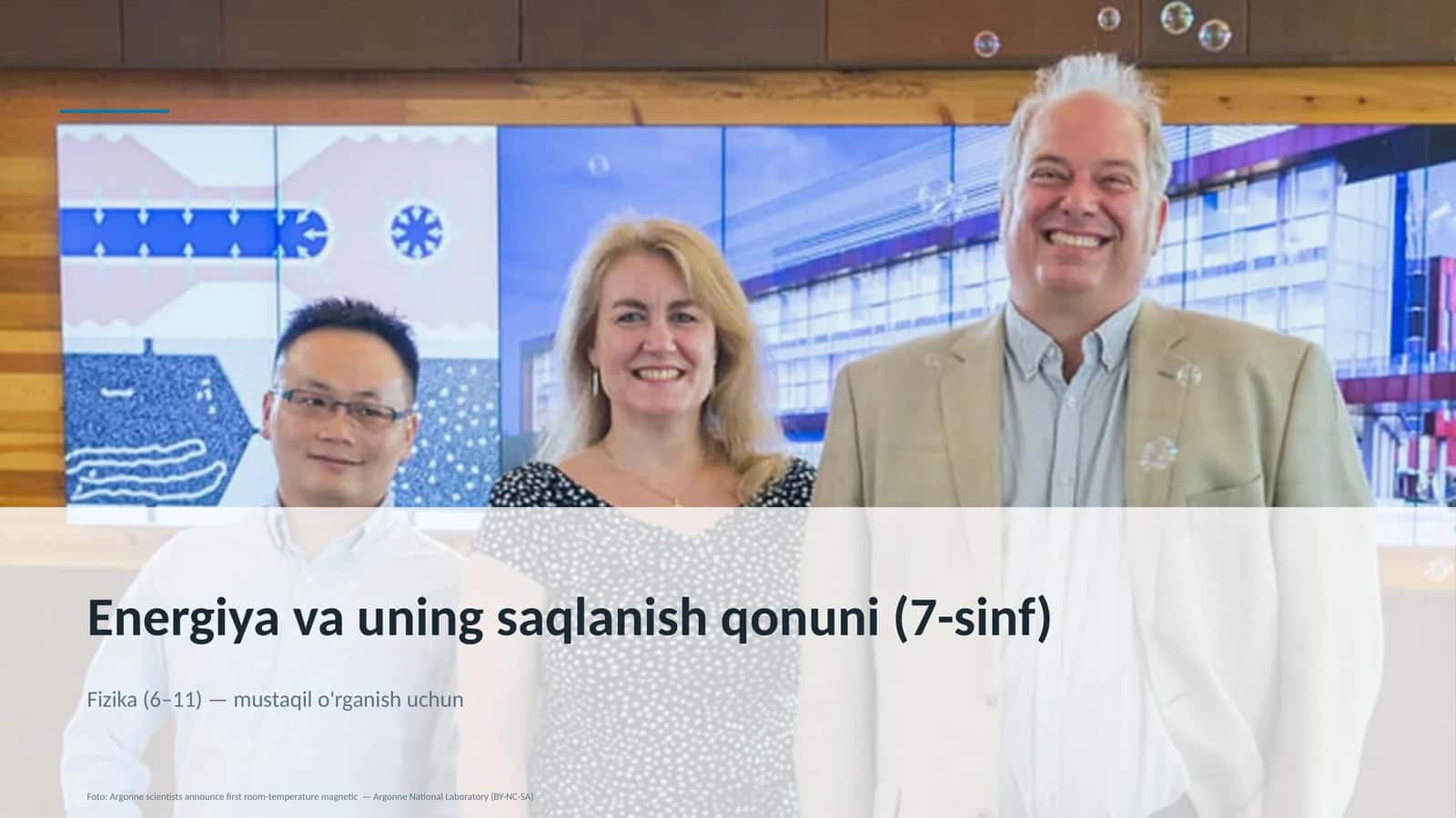 Energiya va uning saqlanish qonuni (7-sinf)