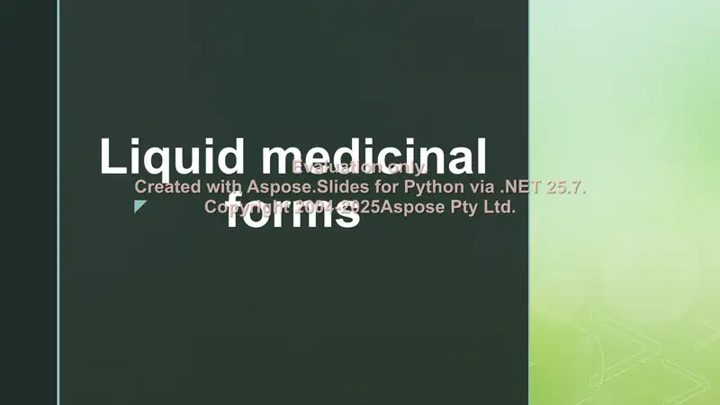 Liquid medicinal forms