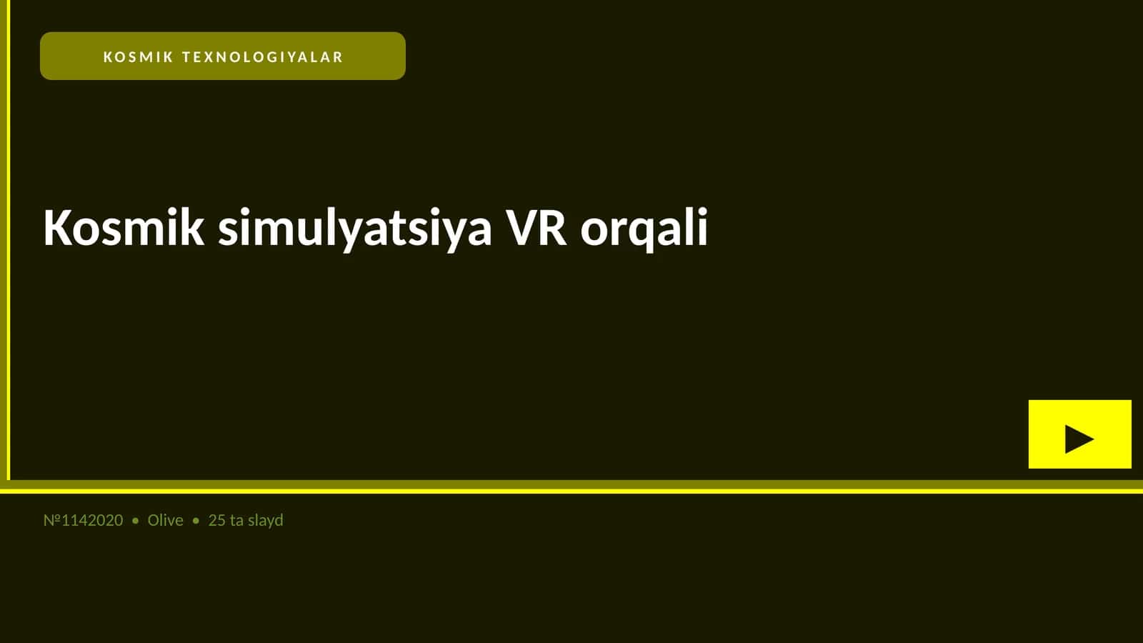 Kosmik simulyatsiya VR orqali