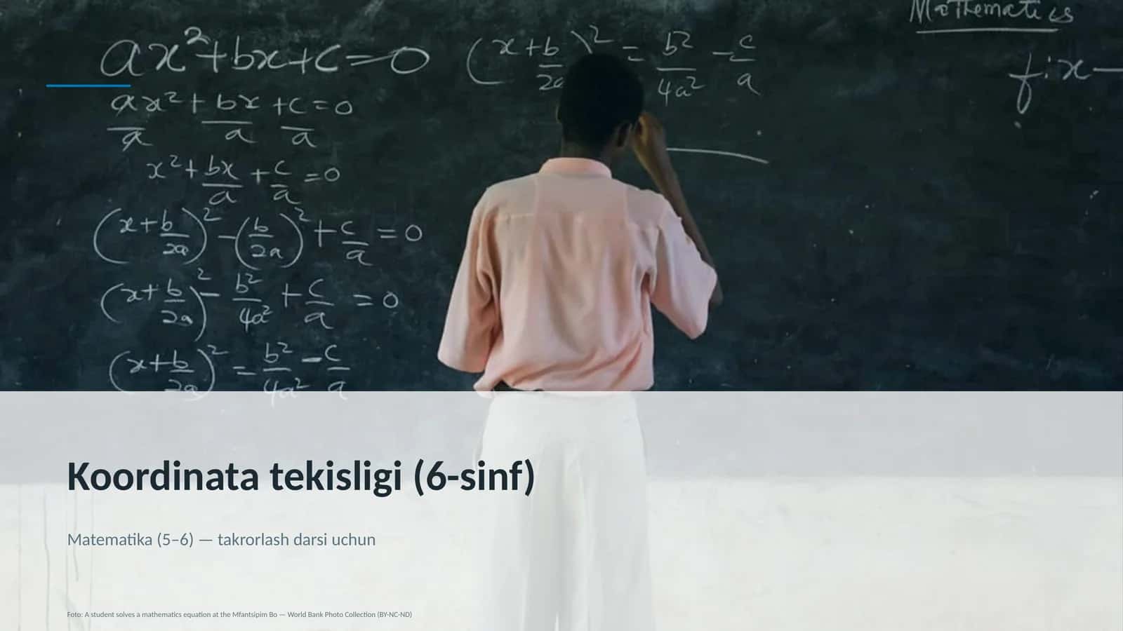 Koordinata tekisligi (6-sinf)