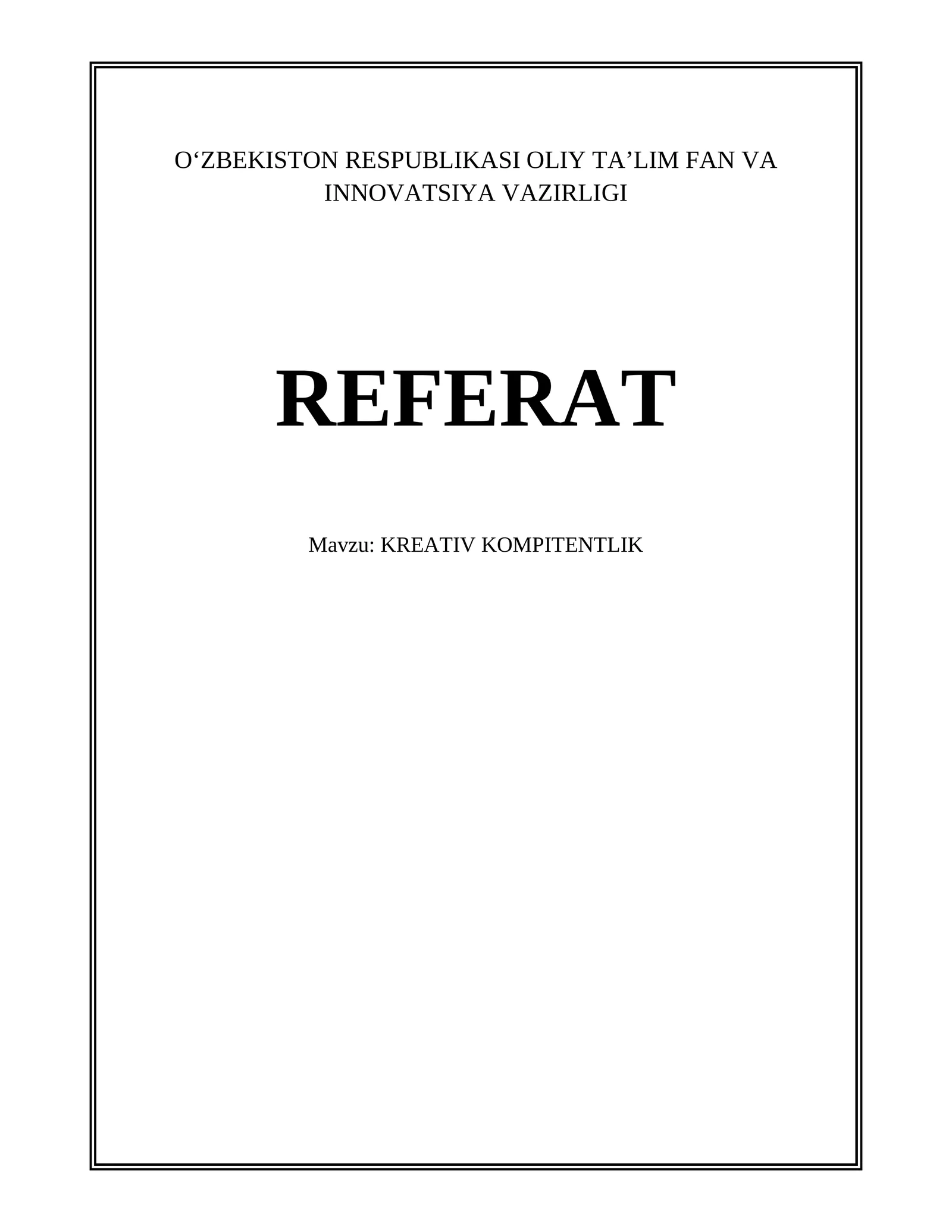 KREATIV KOMPITENTLIK