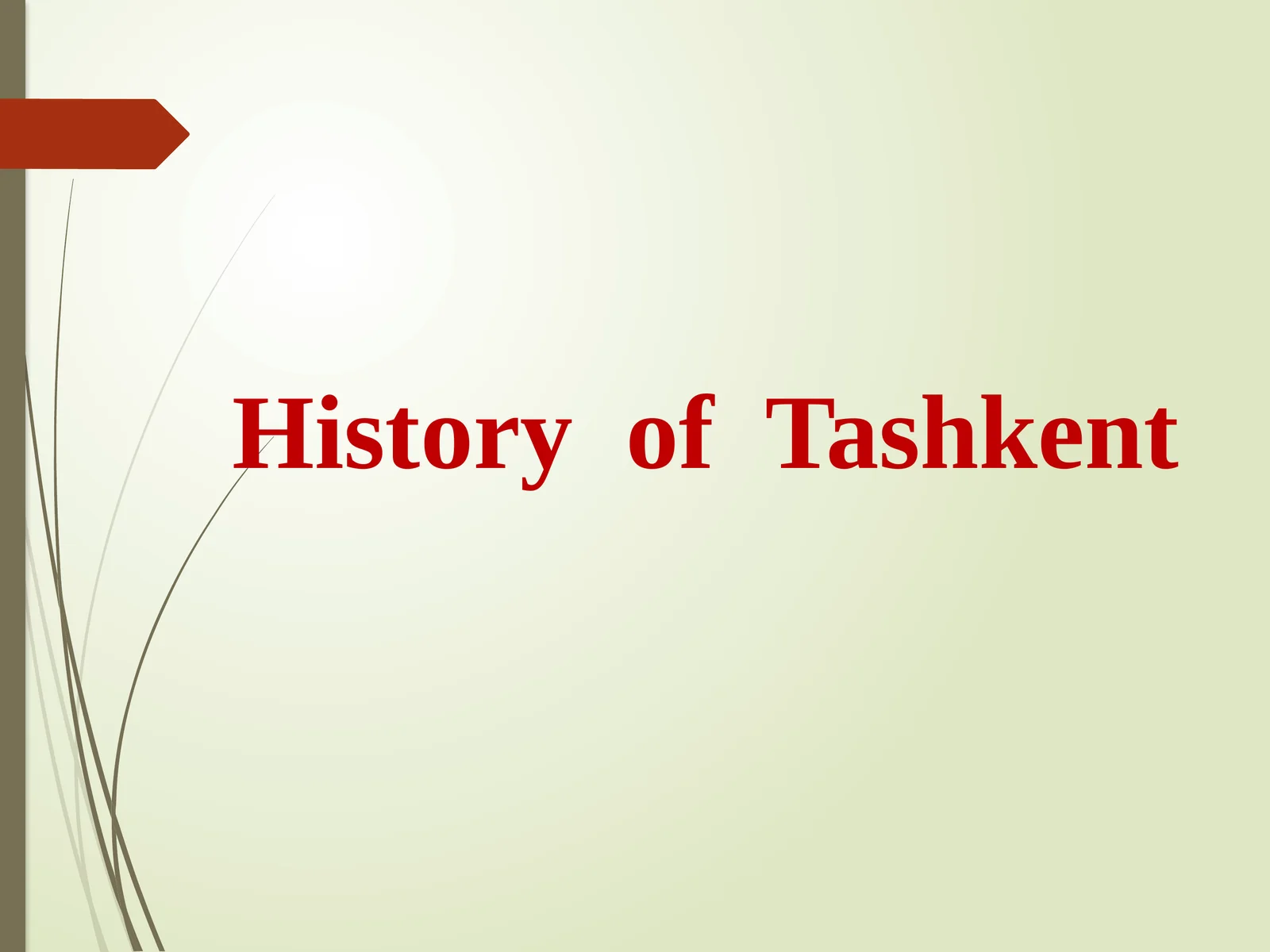 History of Tashkent