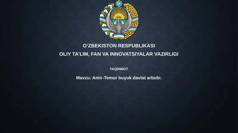 Amir-Temurbuyukdavlatarbobi