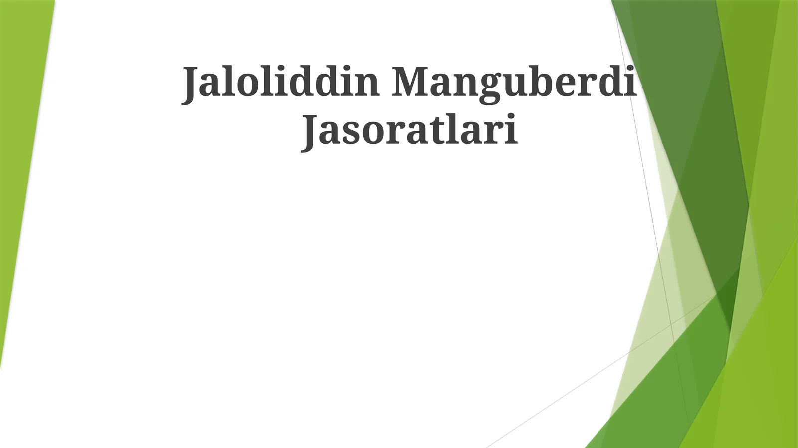 Jaloliddin Manguberdi Jasoratlari