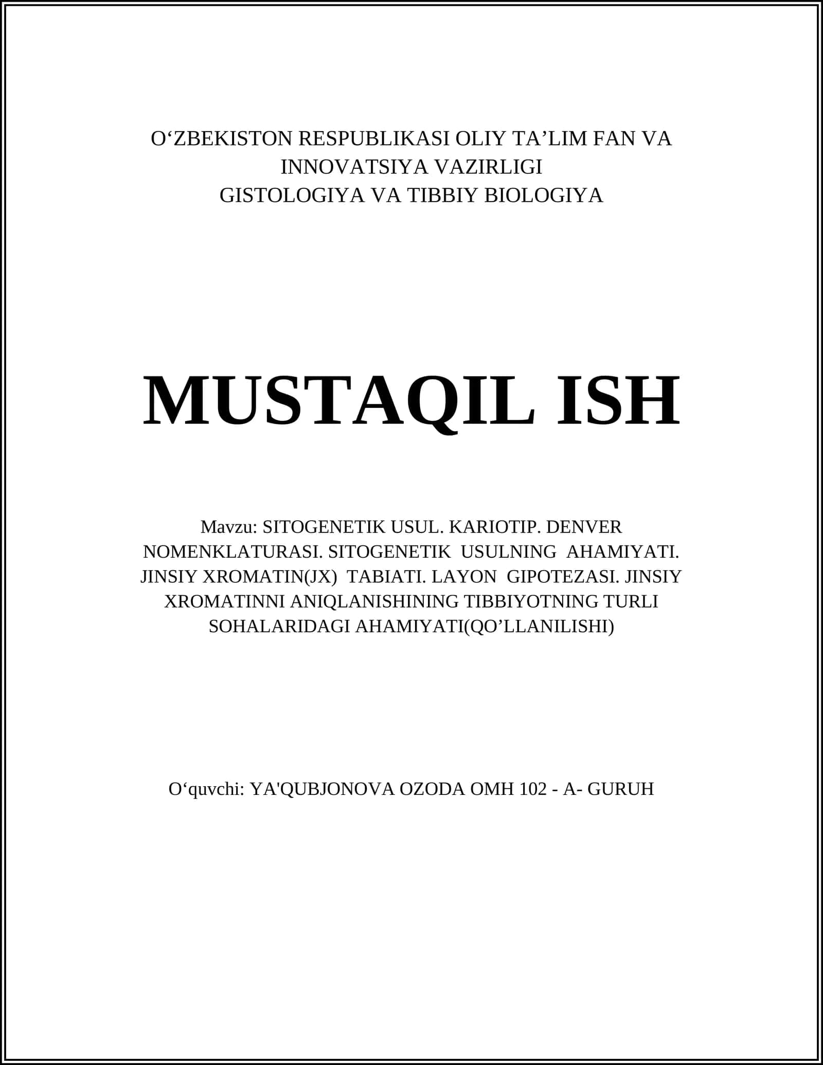 SITOGENETIK USUL