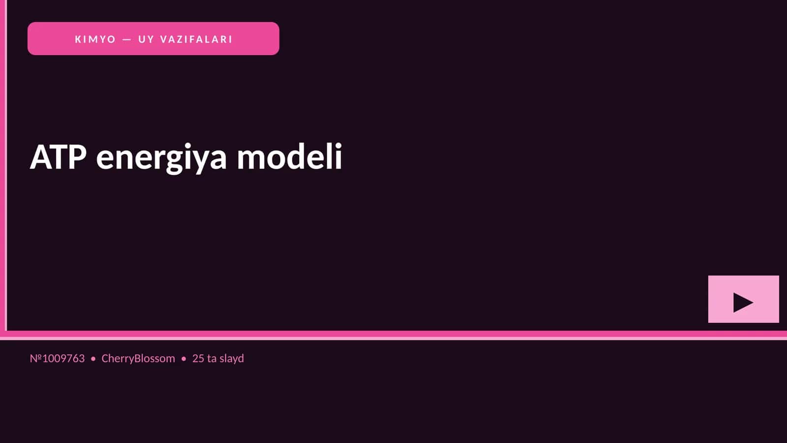ATP energiya modeli