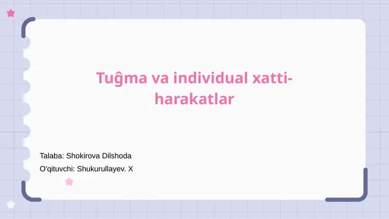 Tugʻma va individual xatti harakatlar