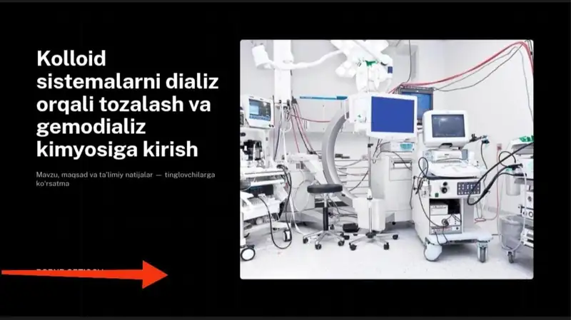 Kolloid eritmalarni dializ orqali tozalash
