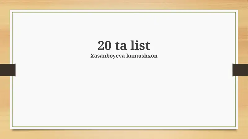 Tarixiy rivojlanish va asosiy voqealar