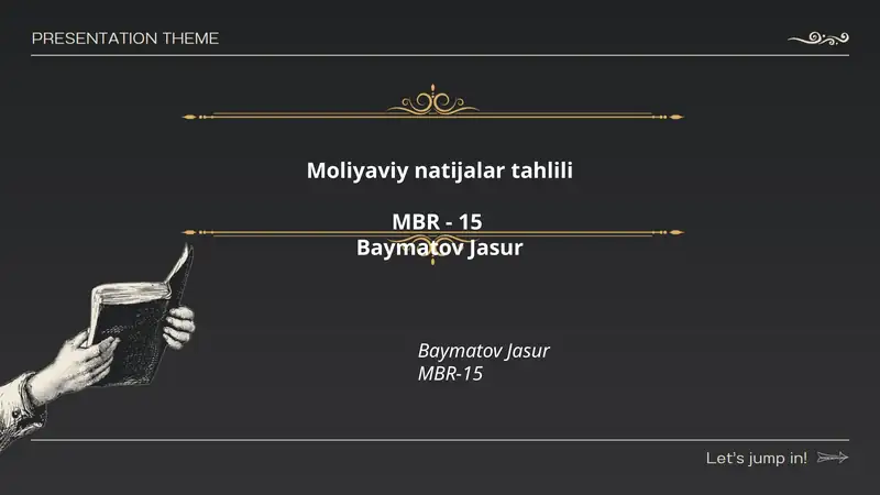 Moliyaviy natijalar tahlili