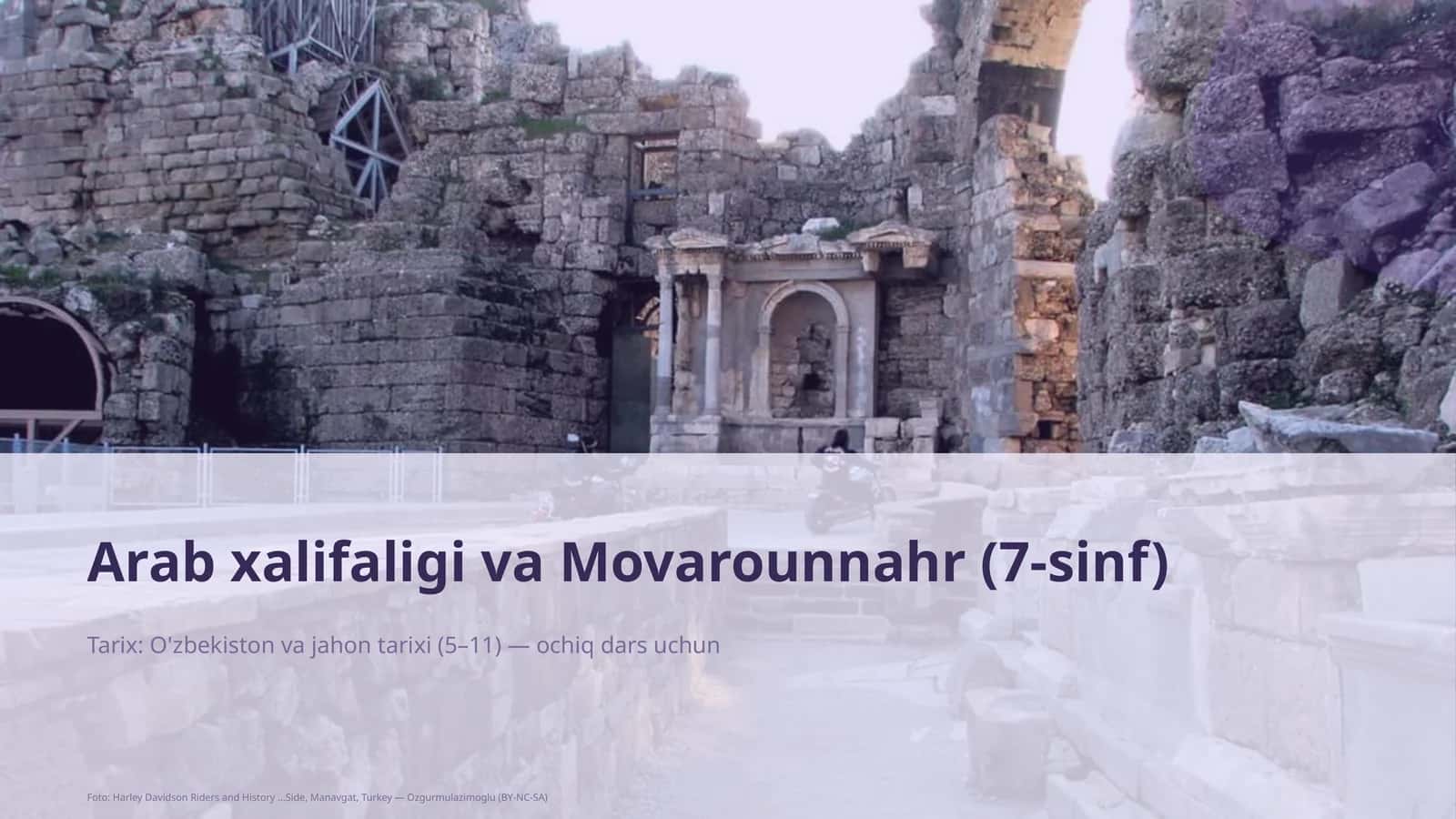 Arab xalifaligi va Movarounnahr (7-sinf)