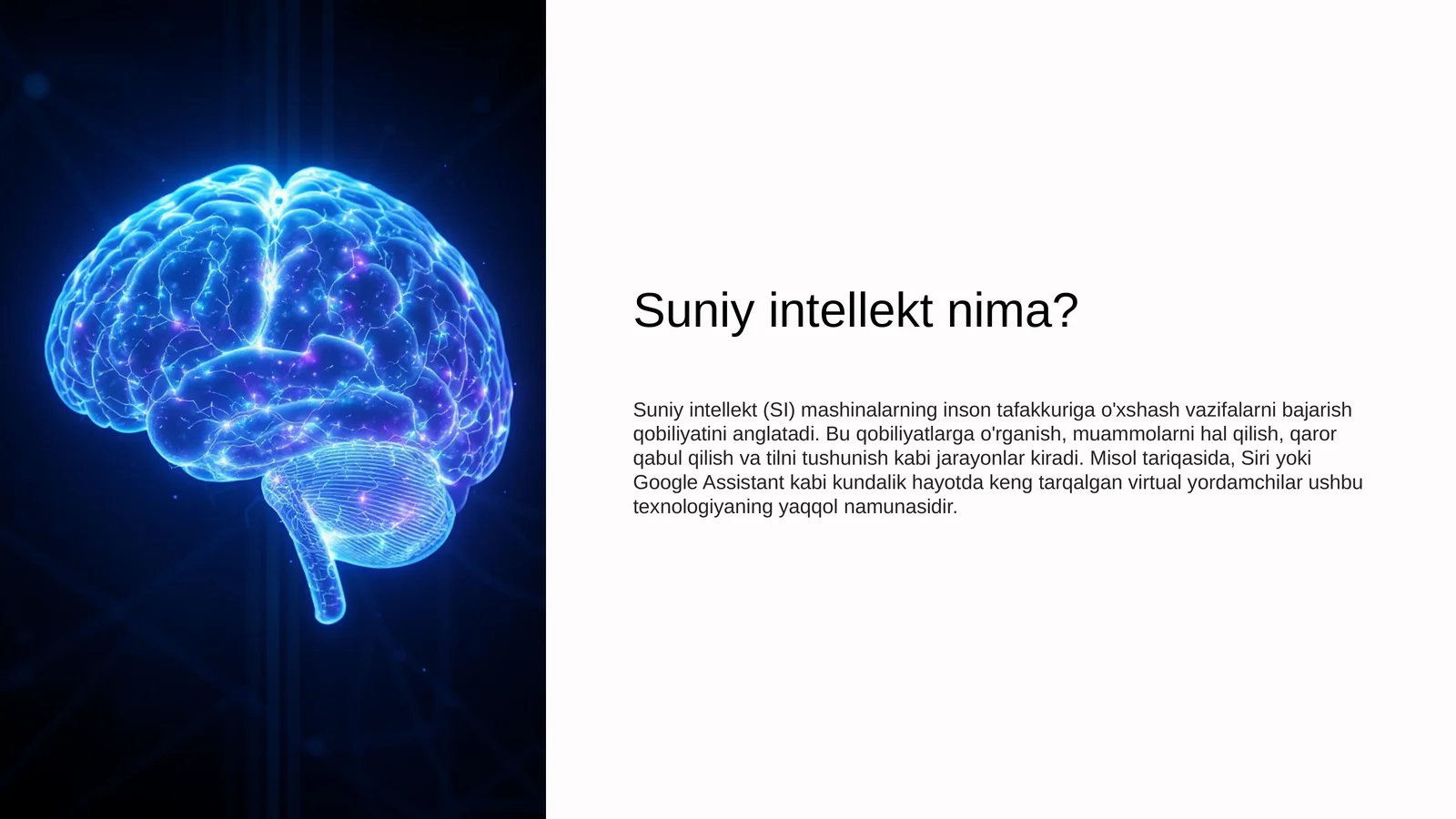 Suniy intellekt nima?
