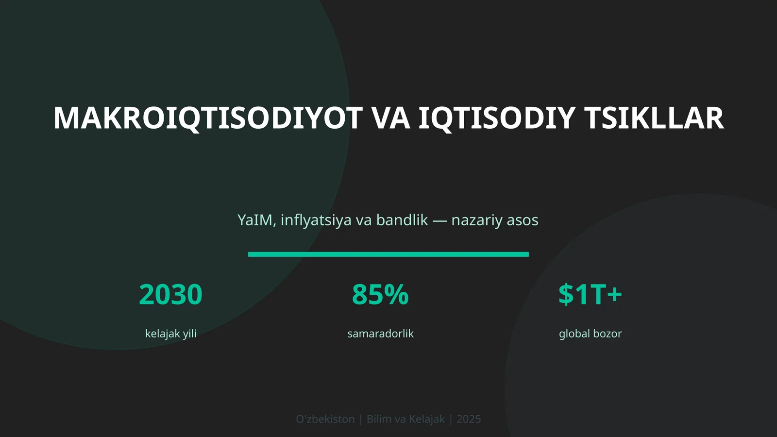 Makroiqtisodiyot va iqtisodiy tsikllar