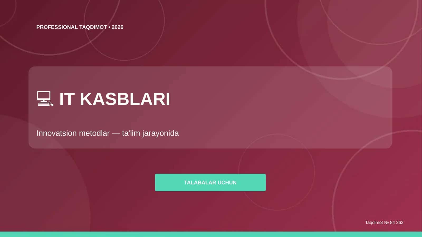 IT Kasblari: Innovatsion metodlar