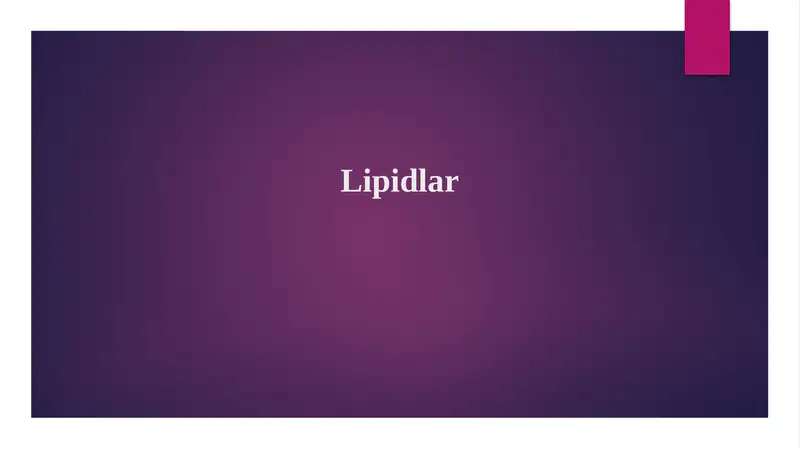 Lipidlar