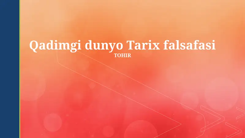 Qadimgi dunyo Tarix falsafasi