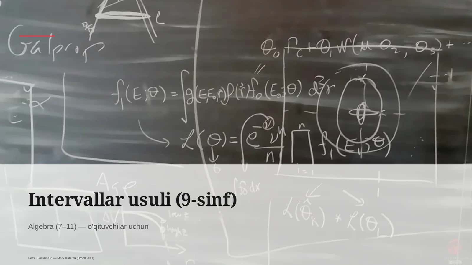 Intervallar usuli (9-sinf)