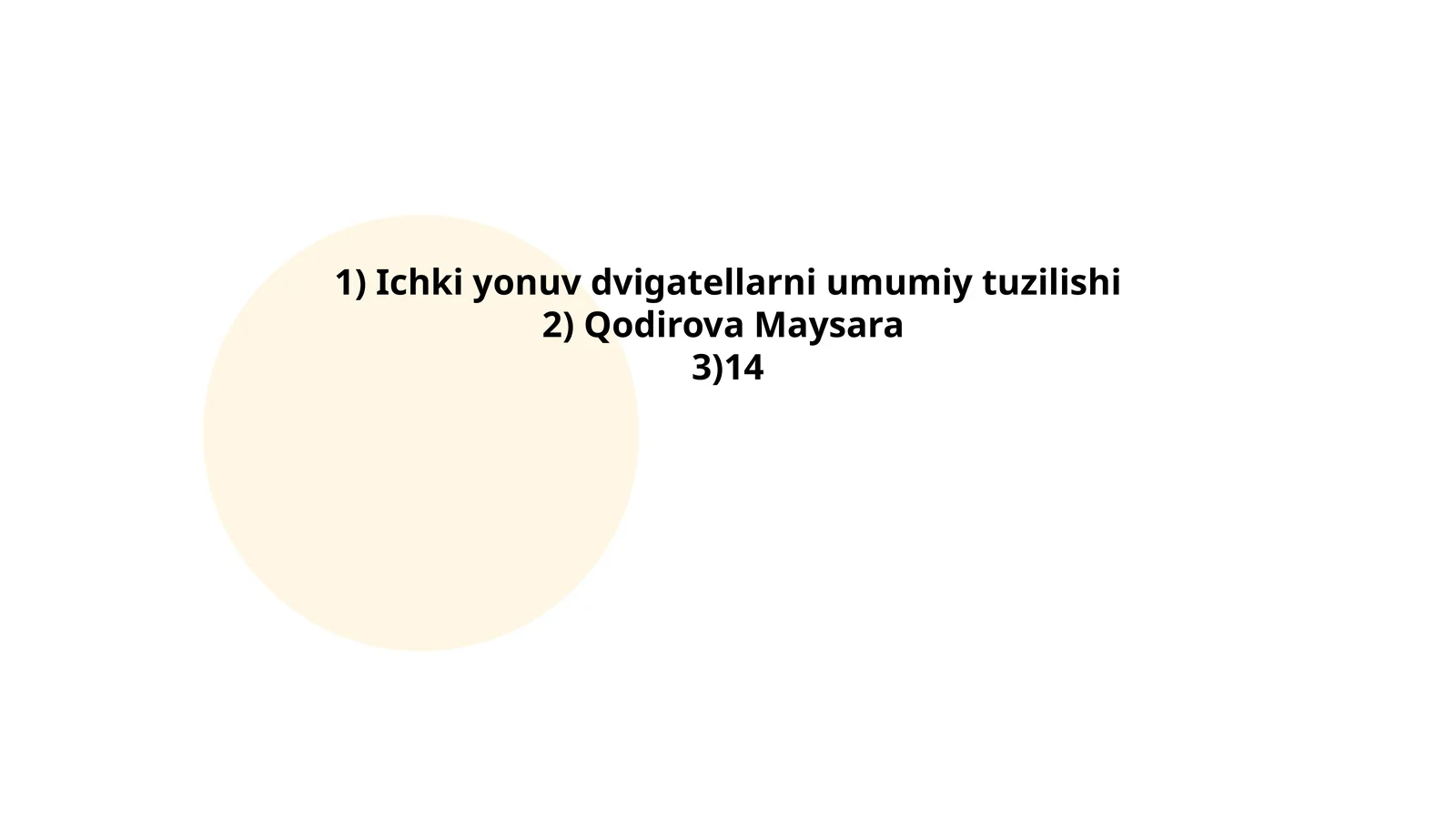 Ichki yonuv dvigatellarni umumiy tuzilishi