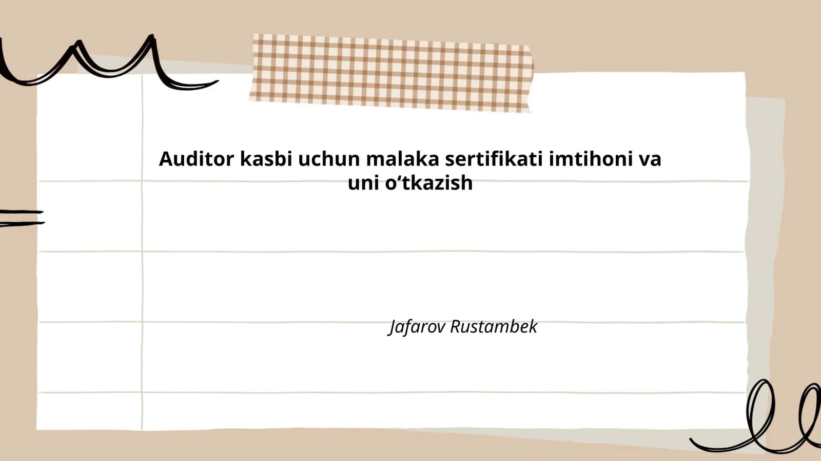 Auditning asosiy tushunchalari