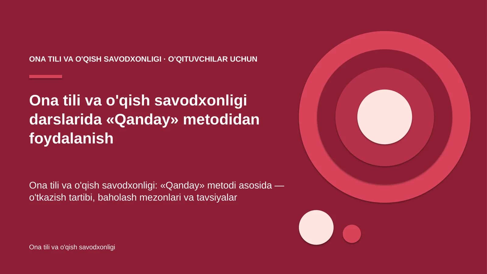 ona tili va o'qish savodxonligi darslarida qanday metodidan foydalanish 4362