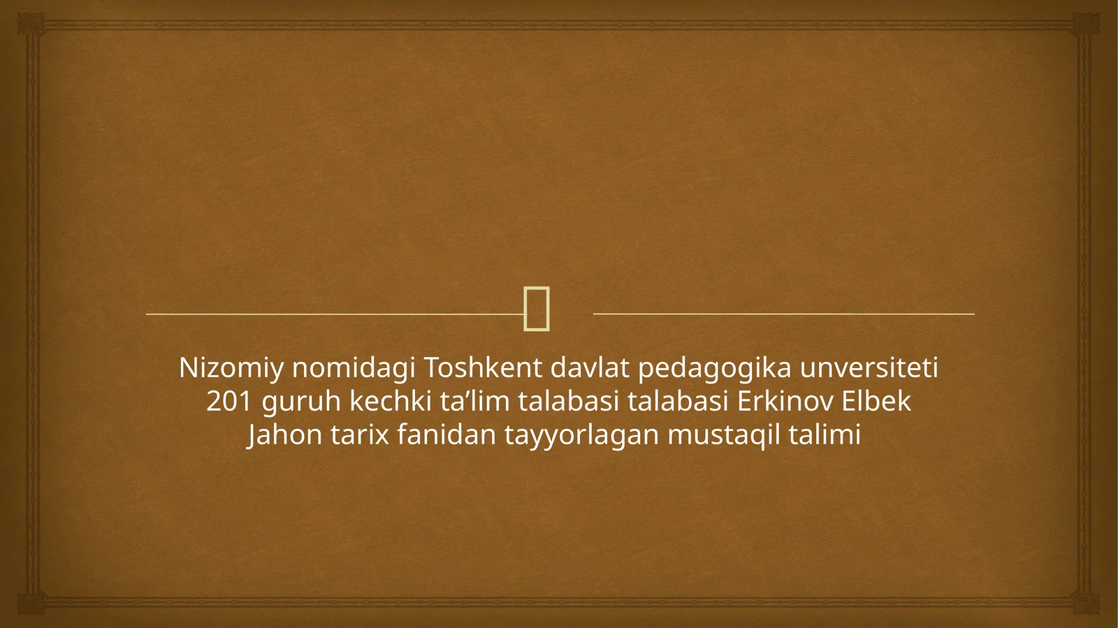 Toshkent davlat pedagogika universiteti