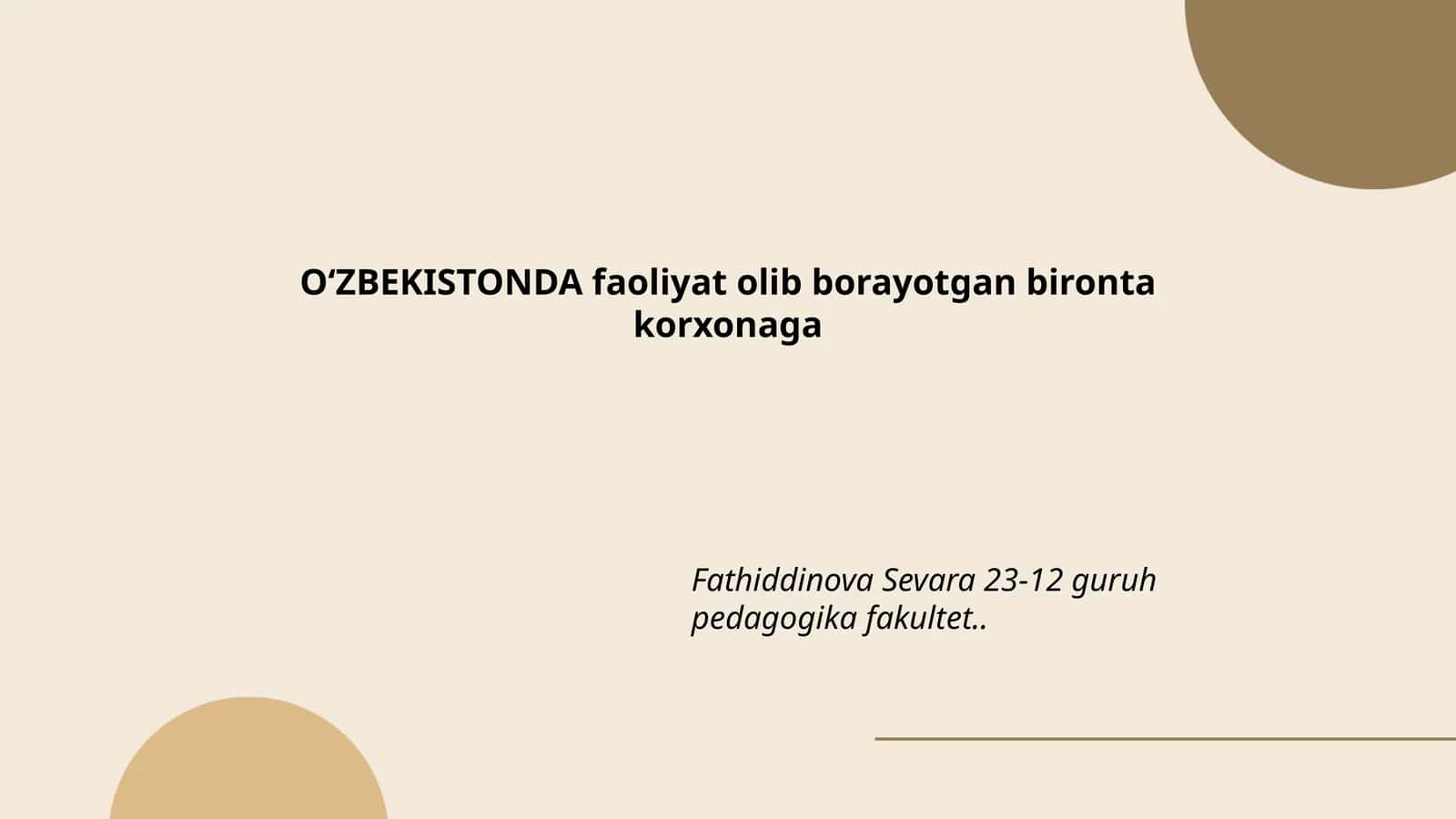 Korxonaning tarixiy rivojlanishi