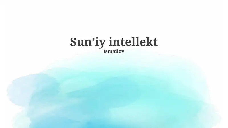 Sun'iy intellekt