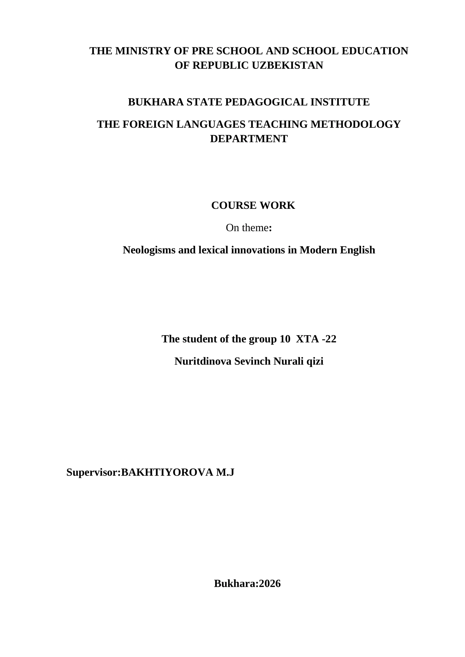 Neologisms and Lexical Innovations in Modern English