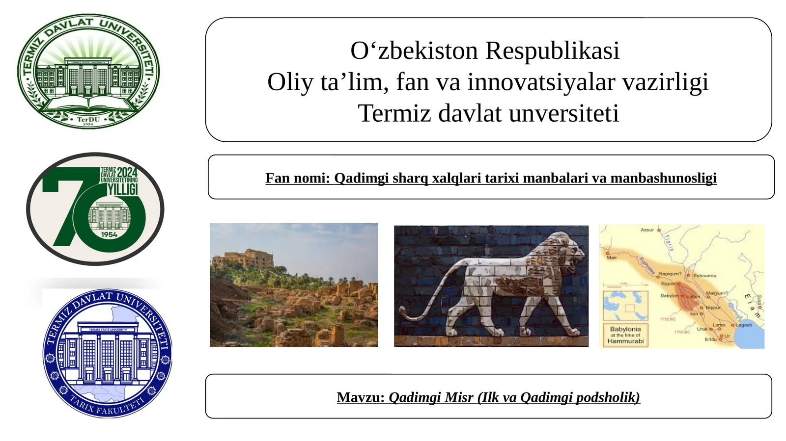 Qadimgi Misr (Ilk va Qadimgi podsholik)