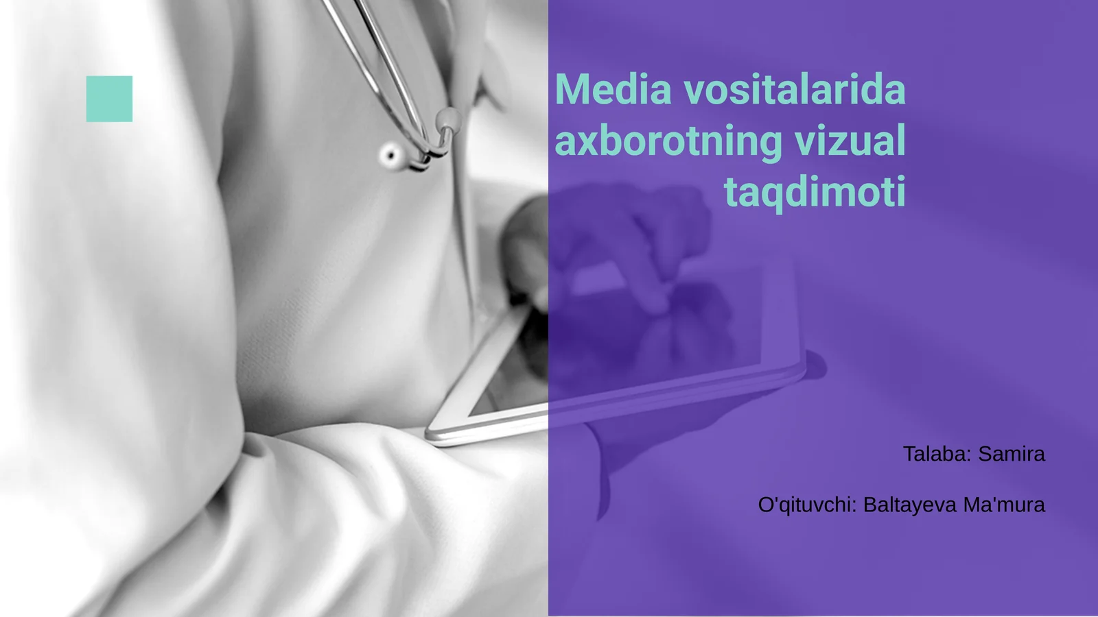 Media vositalarida axborotning vizual taqdimoti