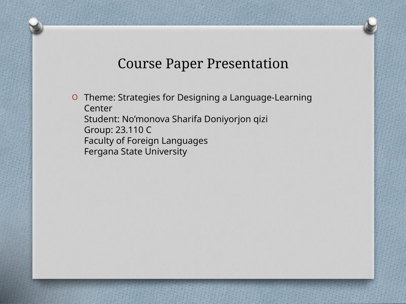 Strategies for Designing a Language-Learning Center