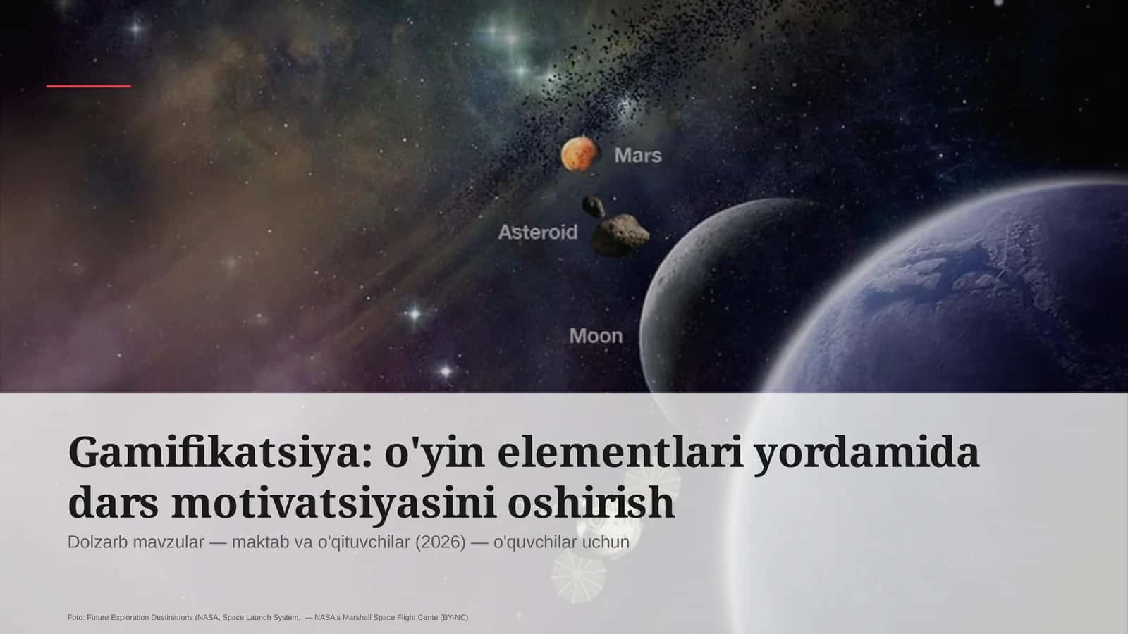 Gamifikatsiya: o'yin elementlari yordamida dars motivatsiyasini oshirish