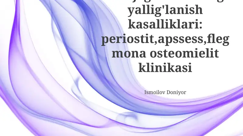 Osteomiyelit Davolash